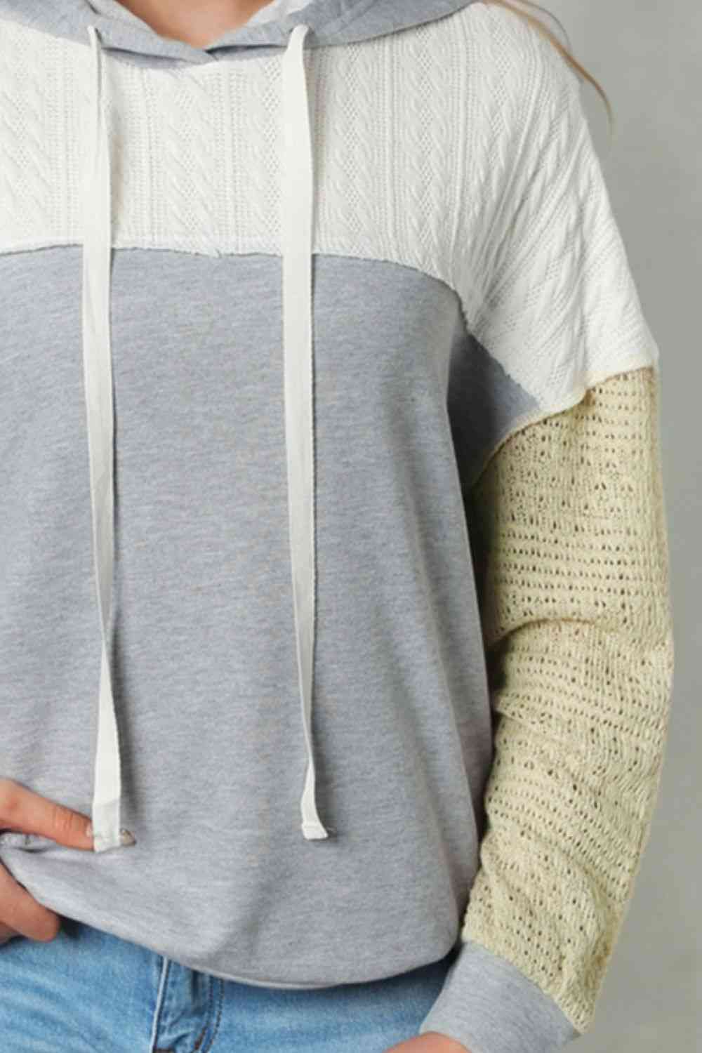 The Splicing Drawstring Sweatshirt