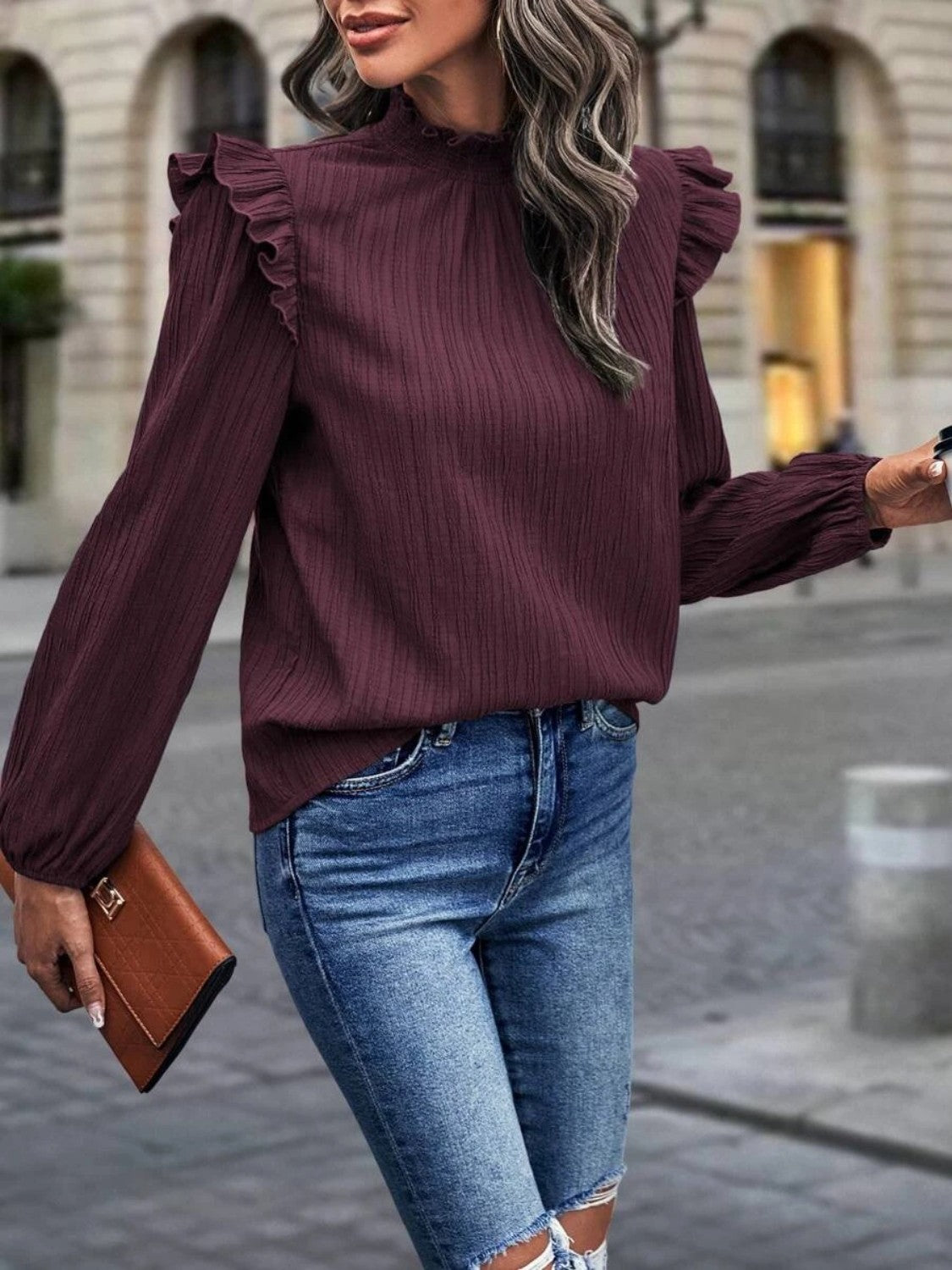 The Ruffle Shoulder Blouse