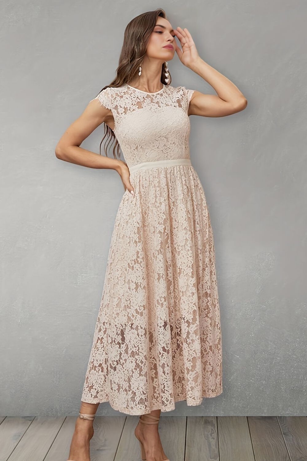 The Dust Storm Lace Cap Sleeve Dress