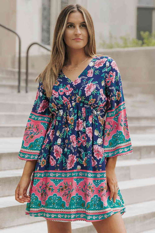 The Bohemian V-Neck Mini Dress