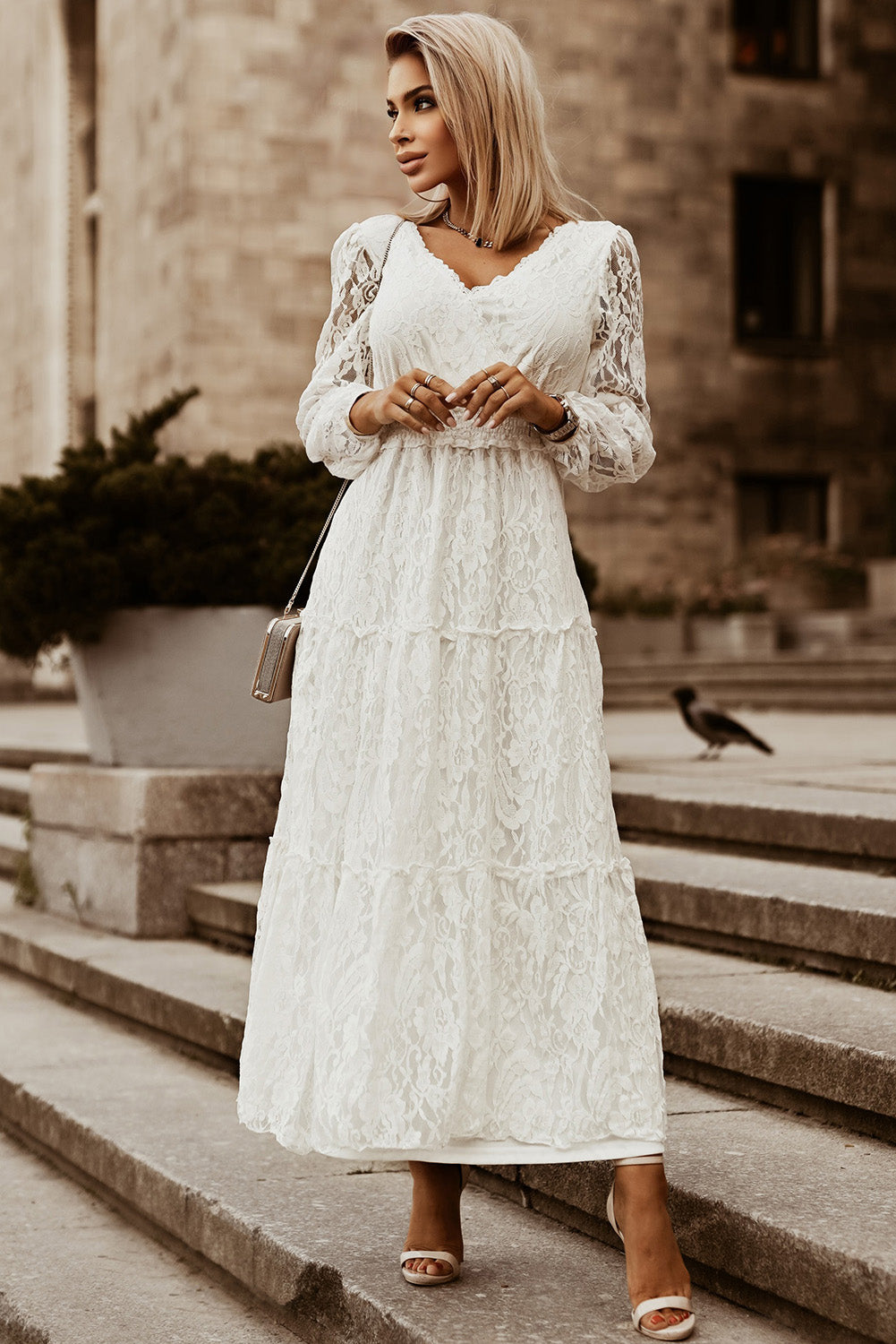 The Something About White Lace Dress