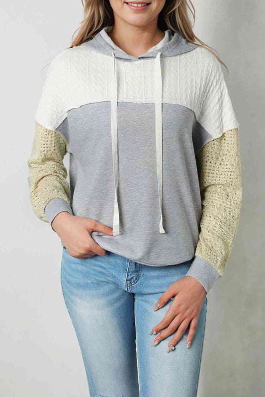 The Splicing Drawstring Sweatshirt