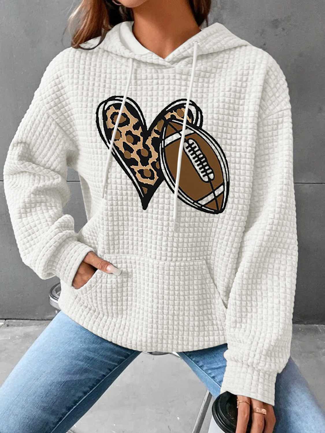 The Heart & Football Graphic Hoodie