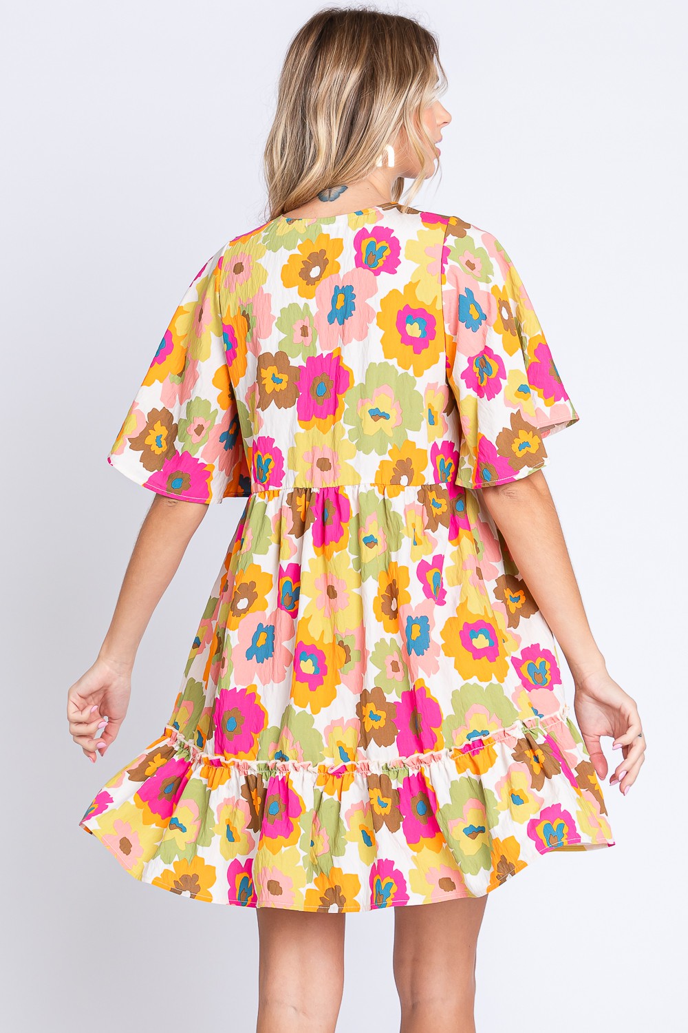 The Retro Ruffle Hem Mini Dress