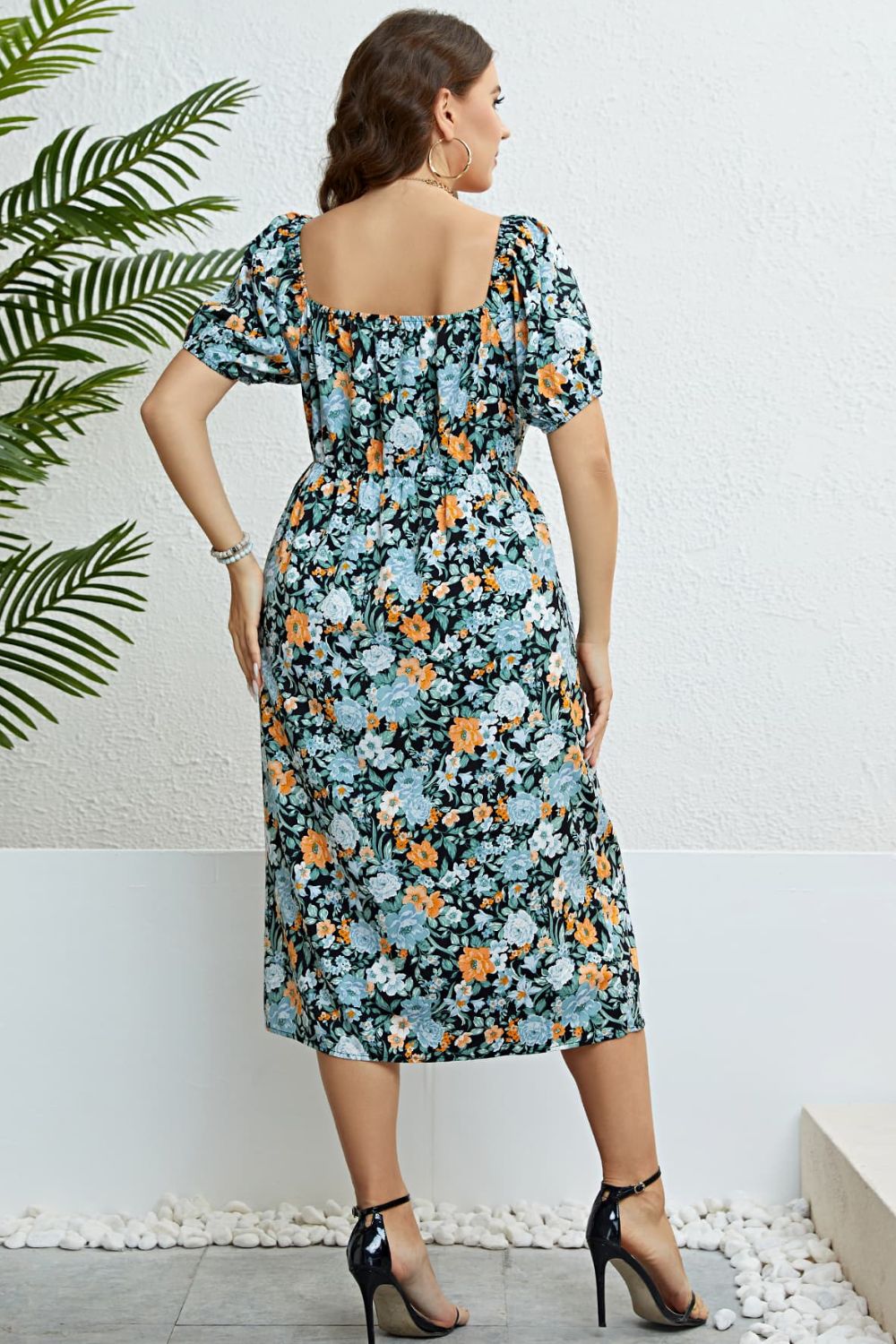 The Perfectly Plus Size Floral Split Dress