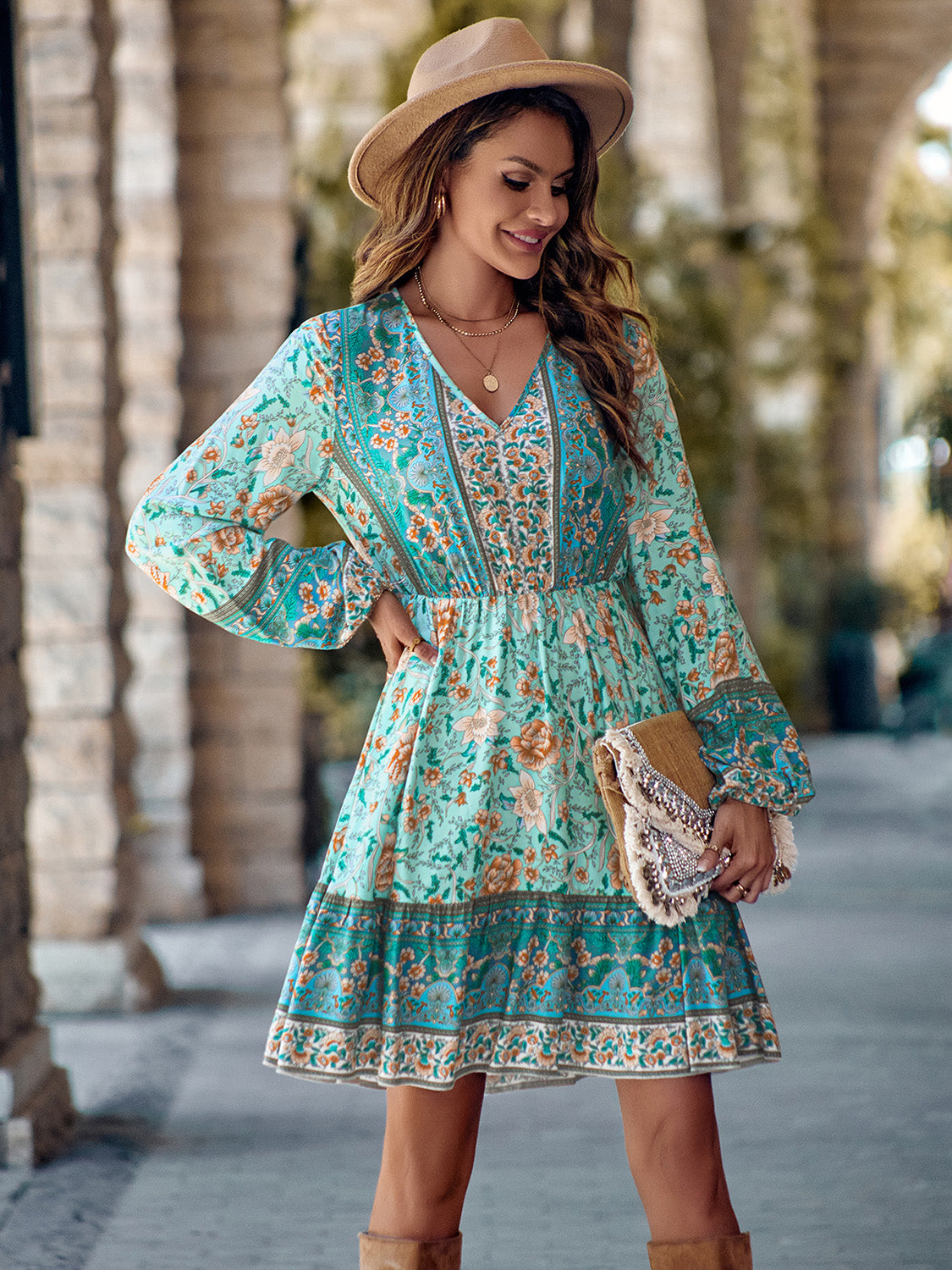 The Bohemian Long Sleeve Dress