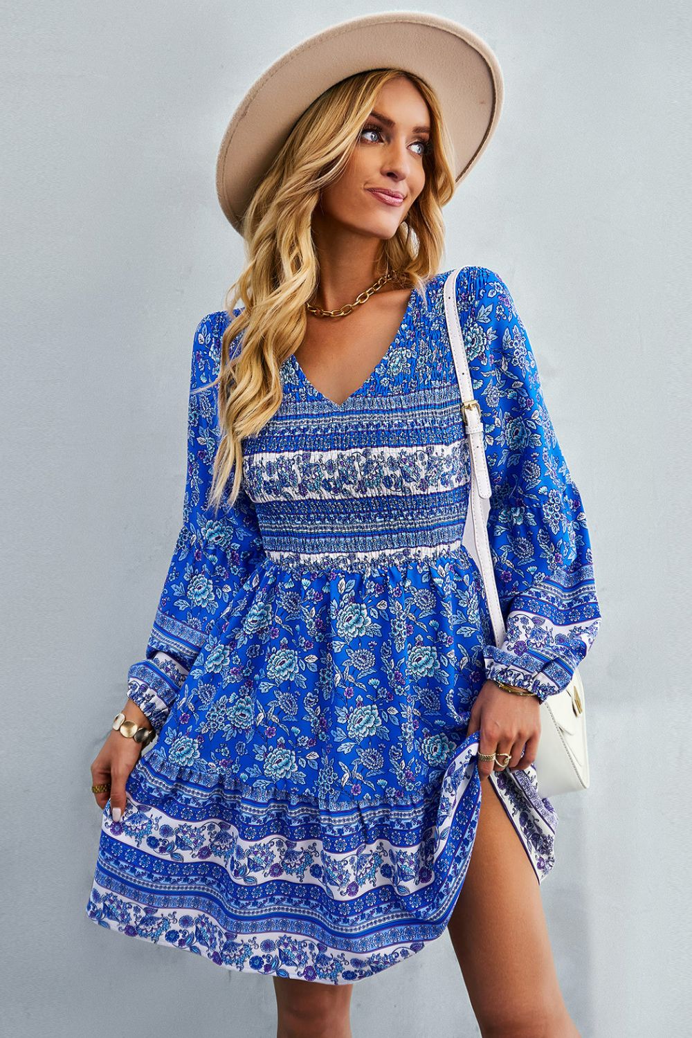 The Bohemian Babe Balloon Sleeve Dress