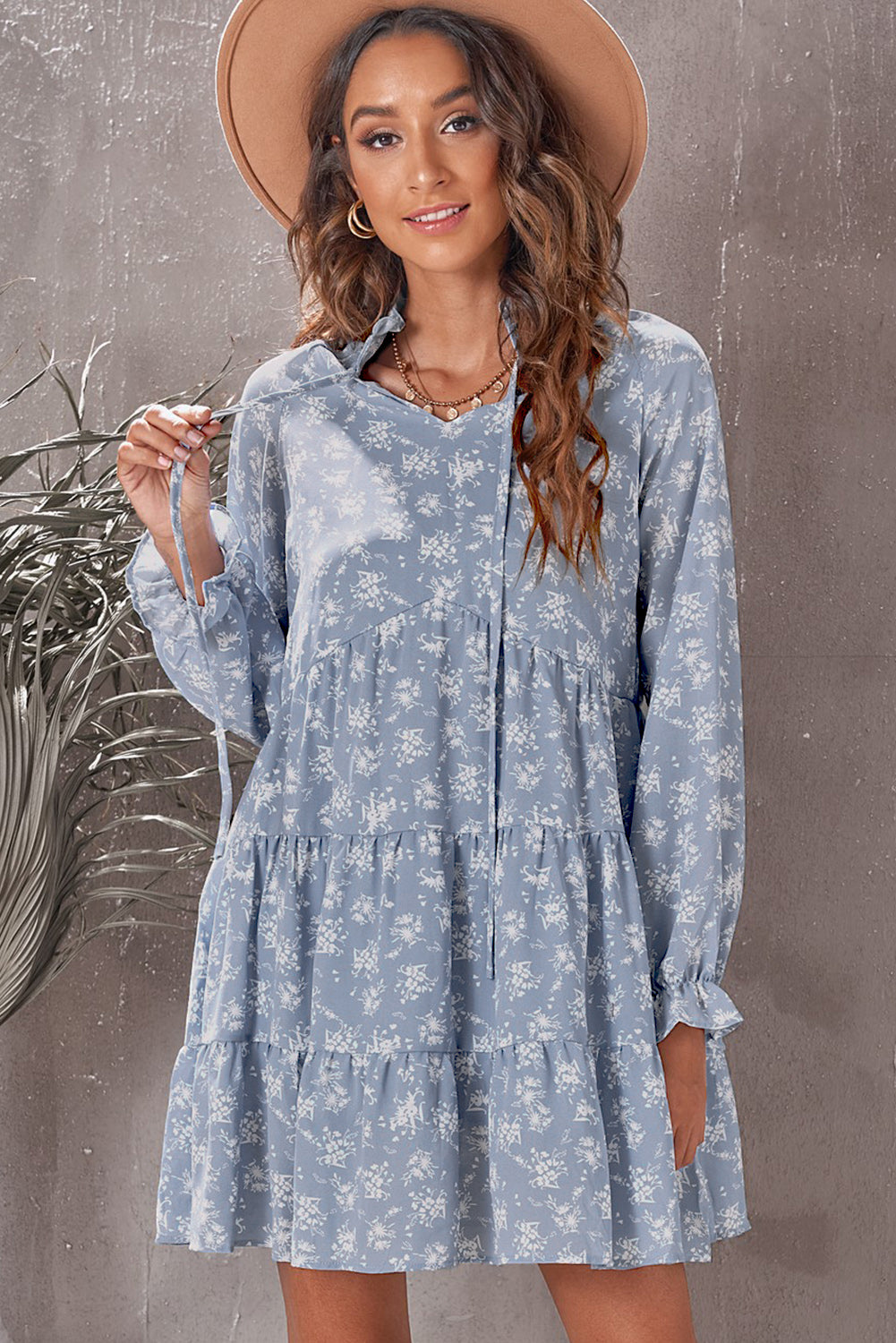 The Dusty Blue Babydoll Dress