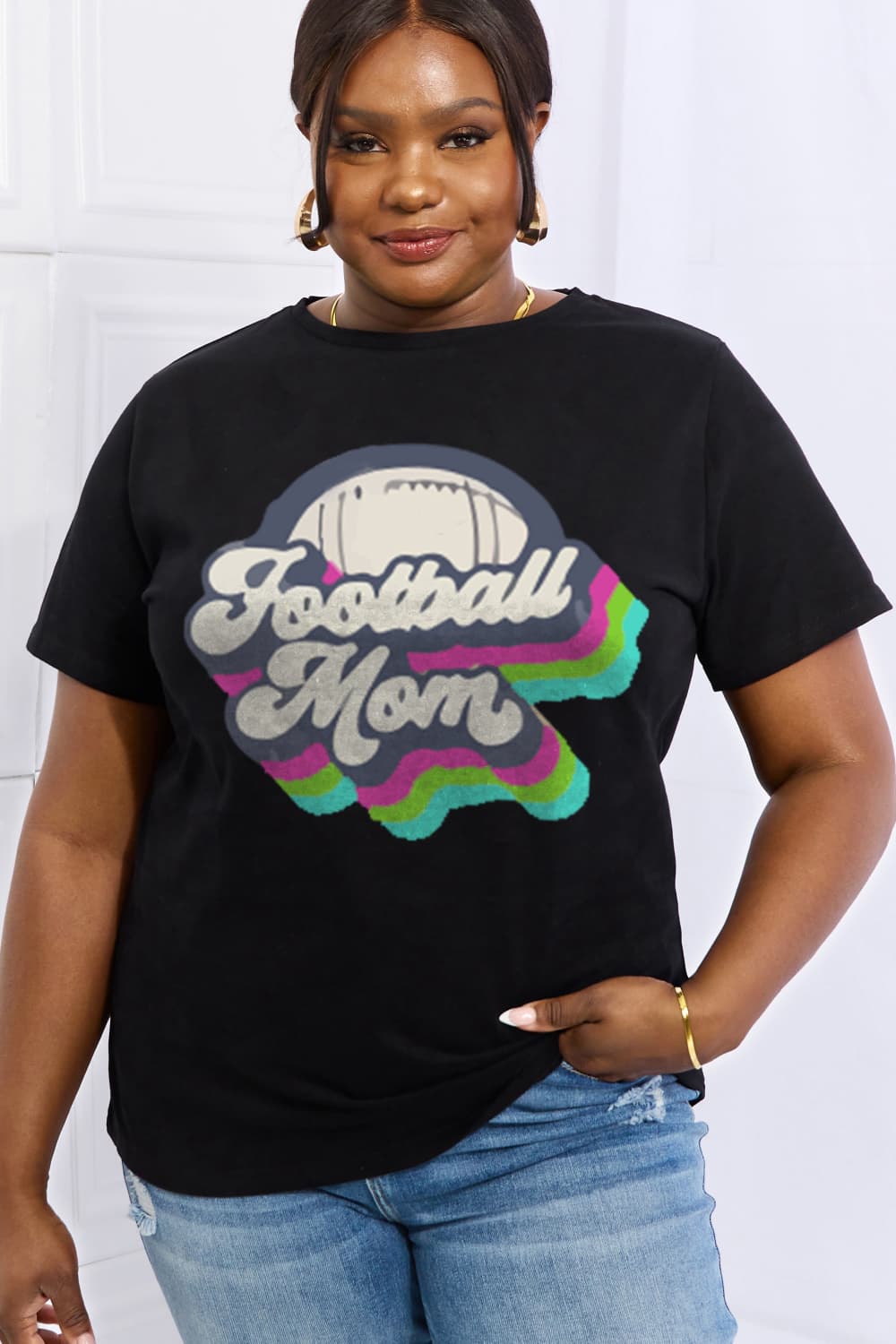 The FOOTBALL MOM Graphic Cotton Tee