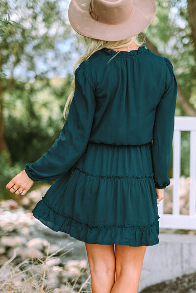 The Tie Neck Balloon Sleeve Dress