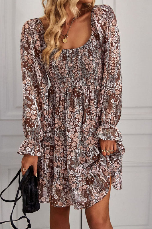 The Flounce Sleeve Square Neck Dress