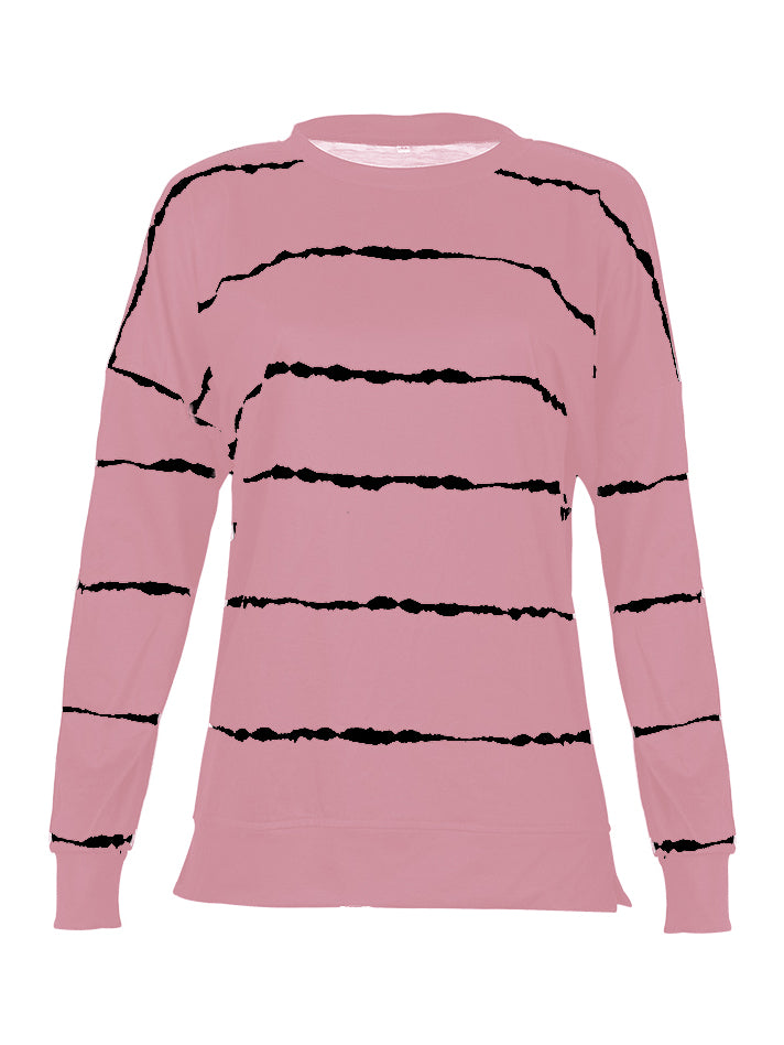 The Striped Round Neck Sweatshirt