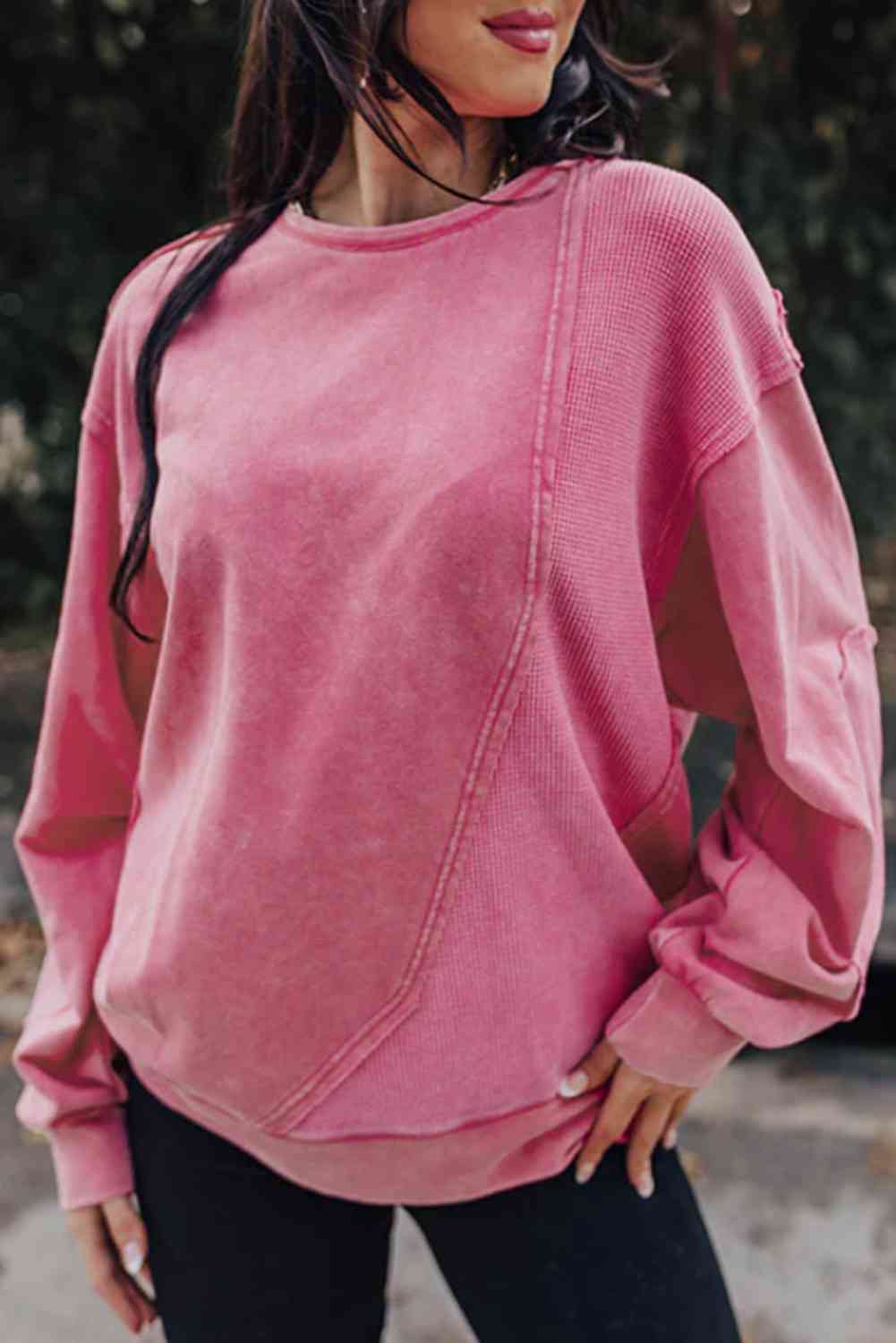 The Moonlit Mauve Exposed Seam Sweatshirt