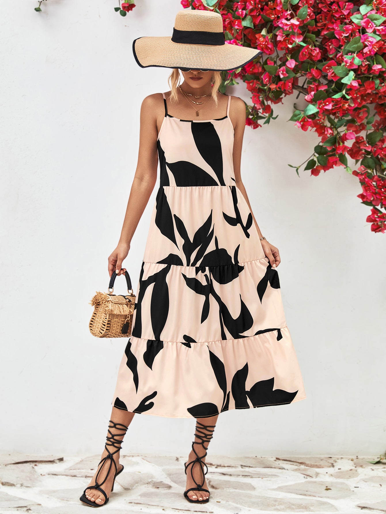 The Sand Spaghetti Strap Midi Dress