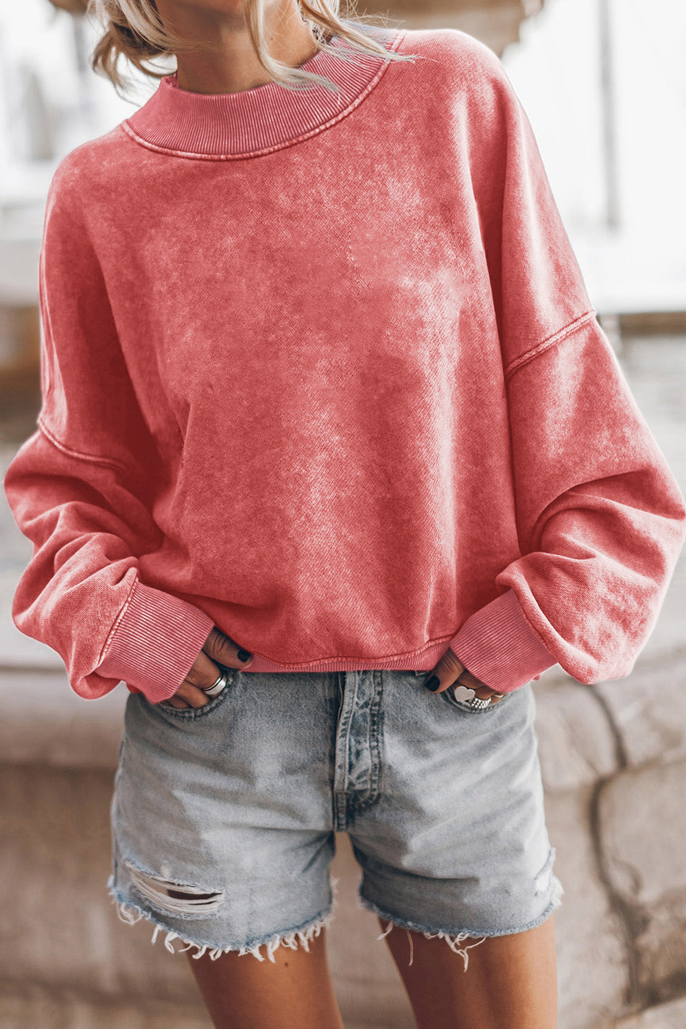 The Round Neck Dropped Shoulder Sweatshirt