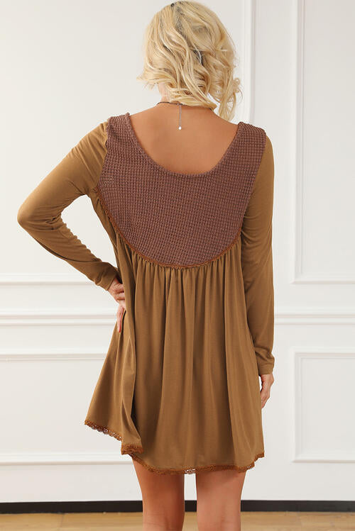 The Lace Detail Dress in Camel