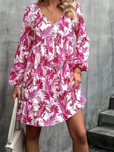 The Floral Balloon Sleeve Dress