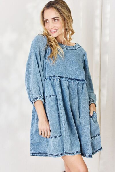 The Oversized Denim Babydoll Dress