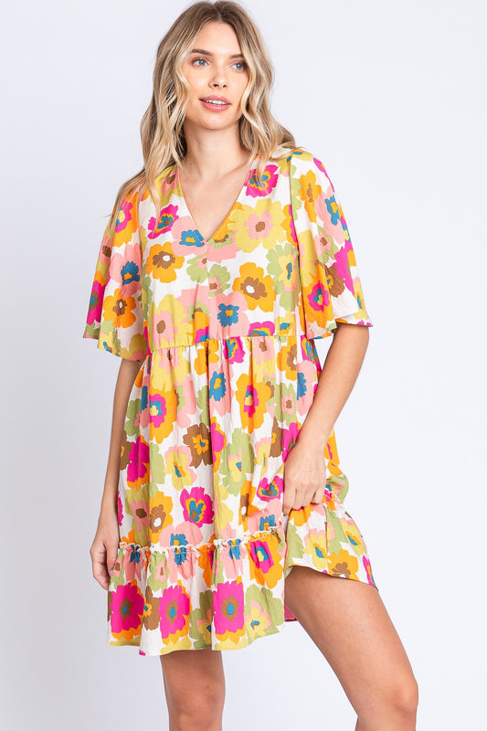 The Retro Ruffle Hem Mini Dress