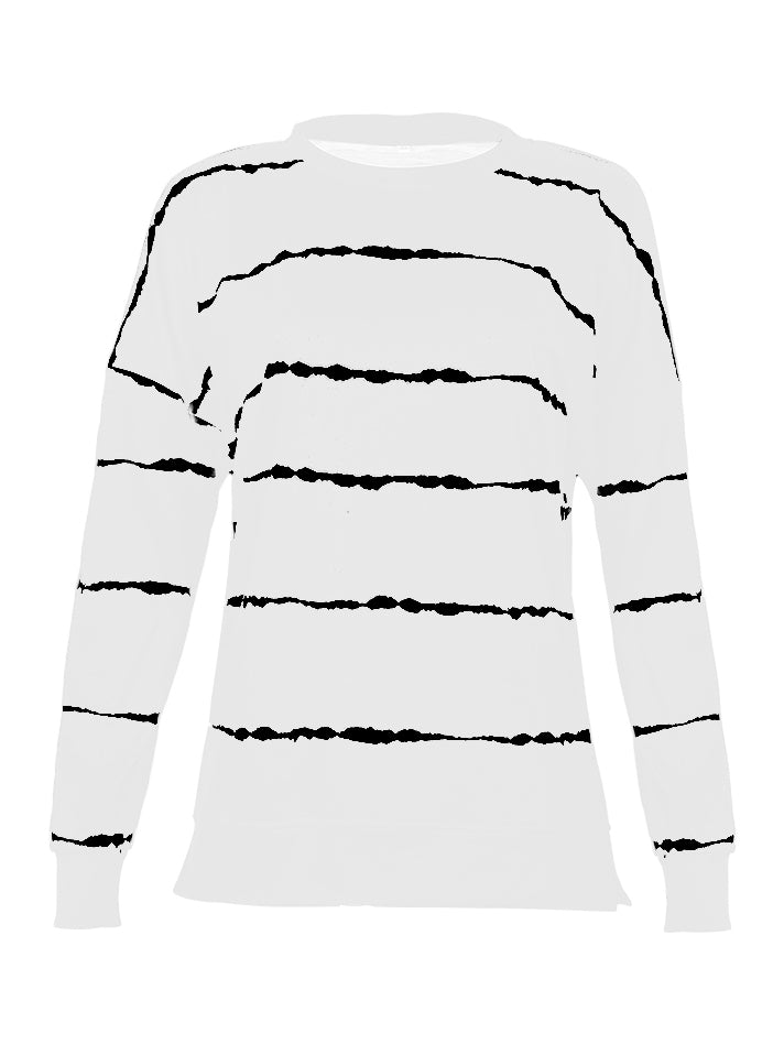 The Striped Round Neck Sweatshirt