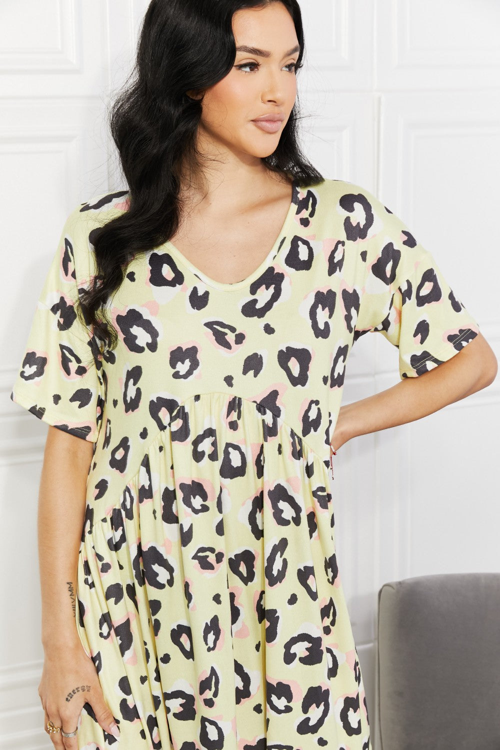 The Take It Easy Animal Print Dress