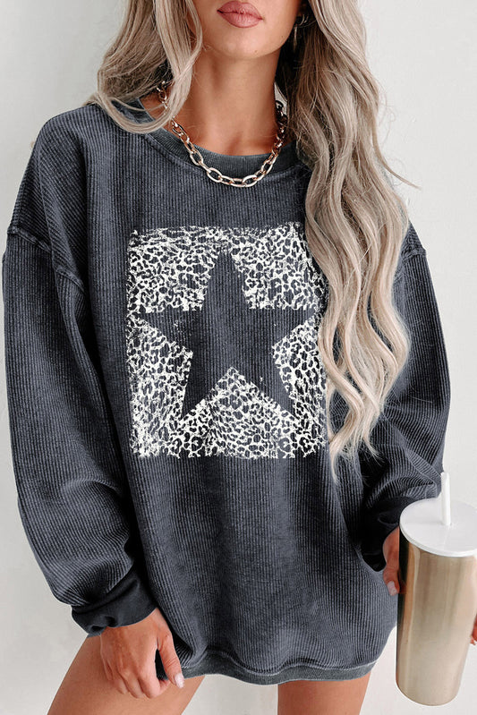 The Dropped Shoulder Star Graphic Sweatshirt