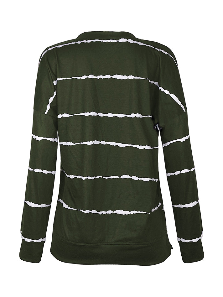 The Striped Round Neck Sweatshirt