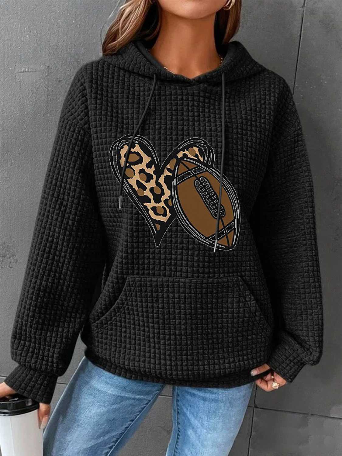 The Heart & Football Graphic Hoodie