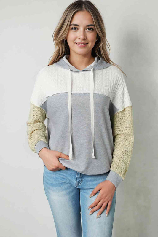 The Splicing Drawstring Sweatshirt