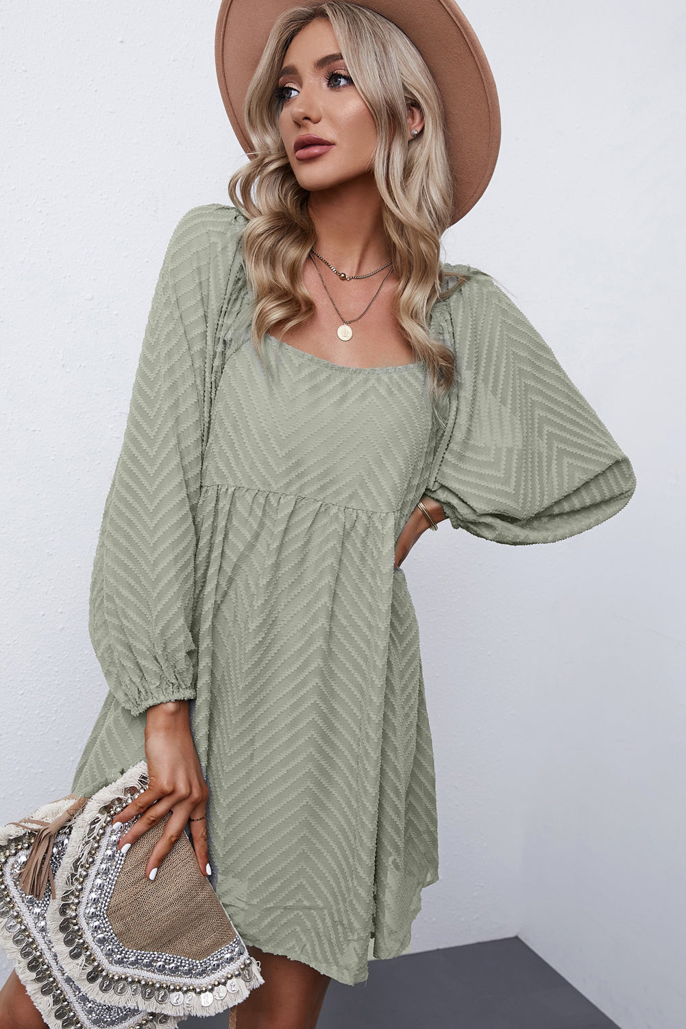 The Sage Square Neck Dress