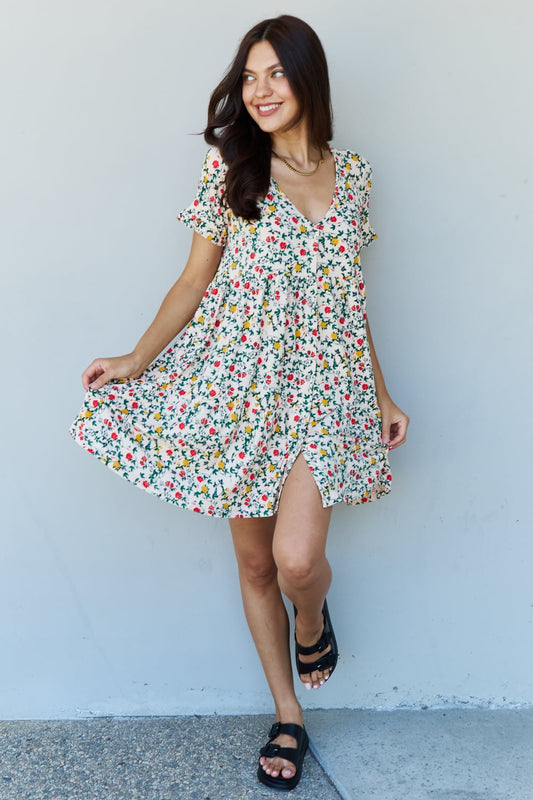 The Ruffle Sleeve Floral Dress