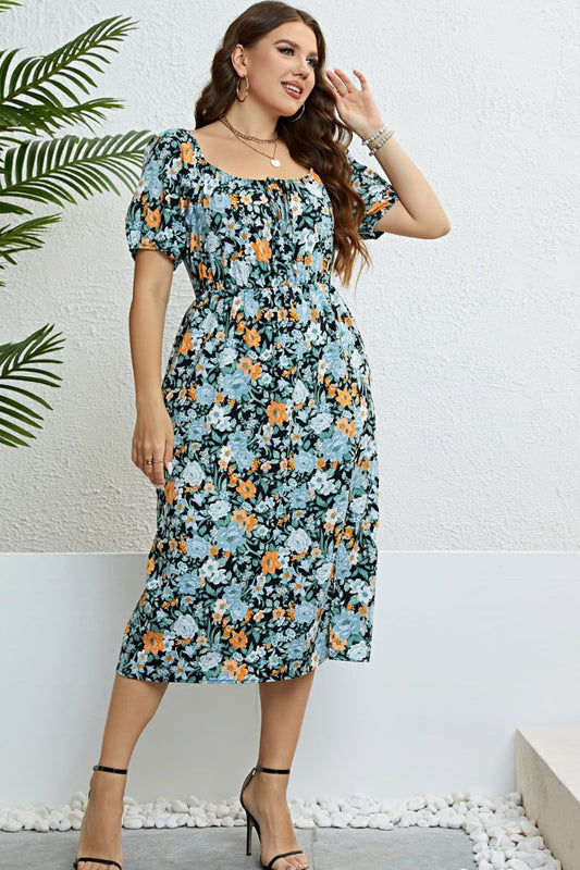 The Perfectly Plus Size Floral Split Dress