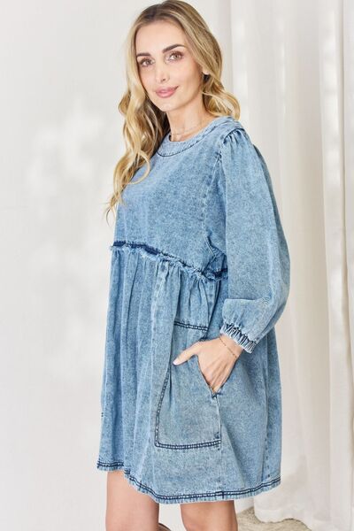 The Oversized Denim Babydoll Dress