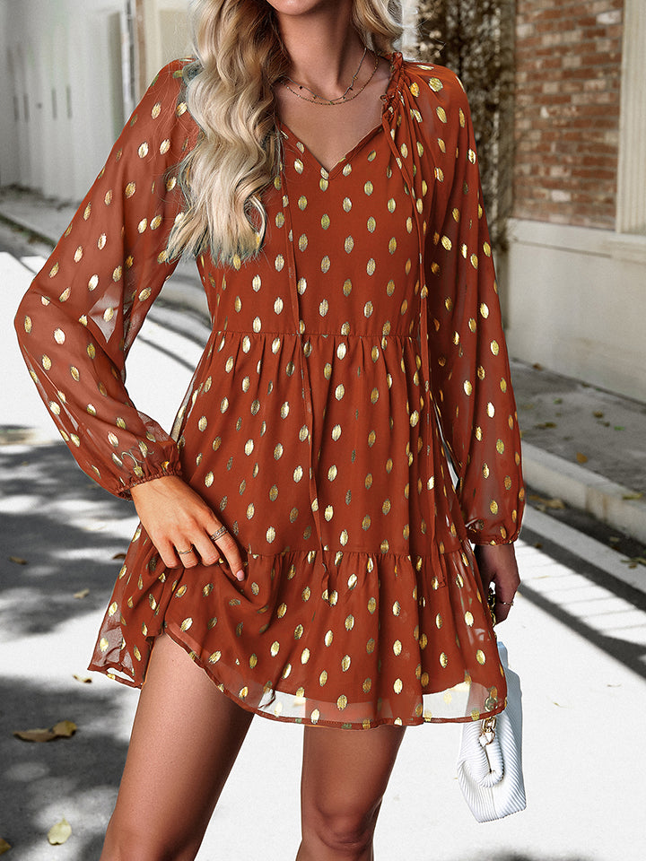 The Gold Polka Dot Dress